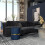 Velvet-Feel Storage Ottoman - Blue 2