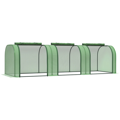 Mini Greenhouse with Zipped Doors, 295x100x80cm
