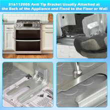 316112005 Anti-Prick Bracket Kit for Cooktop Range Ovens, Floor or Wall-Mounted Anti-Prick Brackets.