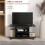 Modern Black TV Cabinet with Storage Shelves 4