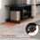 Modern Black TV Cabinet with Storage Shelves 5