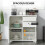 High Gloss White Sideboard with Push-Open Drawers 3