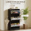 HOMCOM 3-Drawer Shoe Cabinet - Black 4