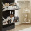 HOMCOM 3-Drawer Shoe Cabinet - Black 6