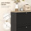 HOMCOM 3-Drawer Shoe Cabinet - Black 7