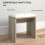 (Natural Wood, Engineered Wood) Wood-Effect Dressing Table & Stool Set with Storage 7