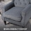 (Grey, Velvet) Retro Wingback Accent Chair, Grey 6