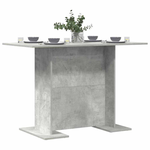 VidaXL vidaXL Dining Table Concrete Grey 110 x 60 x 75 cm Engineered Wood 2