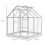 6x6ft Polycarbonate Walk-In Greenhouse, Silver 3