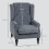 (Grey, Velvet) Retro Wingback Accent Chair, Grey 3