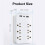 9-In-1 Surge Protector 6-Outlet Extender with 3 USB  Power Strip Plug Outlets Wall Adapter Spaced US Plug 6