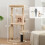 132cm Beige Cat Tree with Scratching Posts & Bed 3