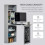 Folding Convertible Desk with Blackboard, Grey 8