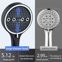Handheld Shower with Hose, 6 Spray Settings, High Pressure, Rain, Pulse, Boost, Spray, Mix, Modes