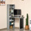 Folding Convertible Desk with Blackboard, Grey 2