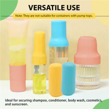 16pcs Silicone Bottle Covers,Travel Essential for Women, Luggage Travel Size Toiletries,Elastic Sleeve for Leak Proofing