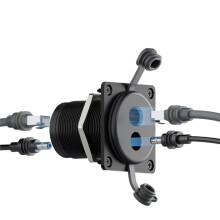 Per Gen3 RJ45 2 In 1 Montaggio A Parete Impermeabile Bulkhead Feedthrough Presa A Pannello IP68