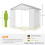 Aluminium & Plastic Wall Shed 7.9ft x 6.2ft Grey 3