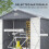 Aluminium & Plastic Wall Shed 7.9ft x 6.2ft Grey 4