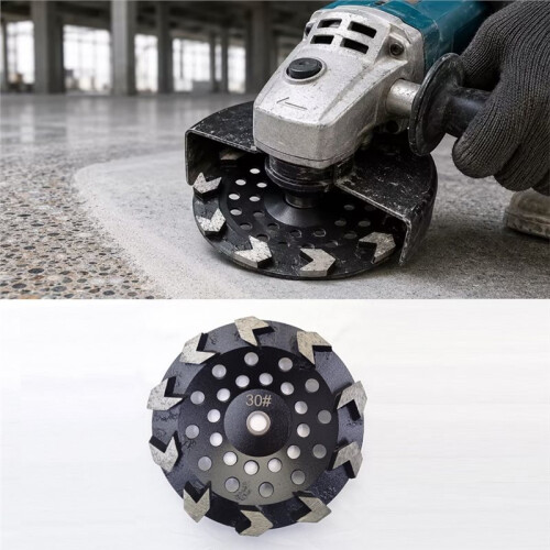 Disco de Desbaste Segmentado Sinterizado de 7 Polegadas, Grão 30, Eixo de 5/8" A 7/8" (22,23/16 mm), para Remoção de Epóxi em Concreto. 1