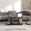 Modern Black TV Cabinet with Storage Shelves 6