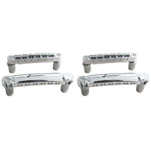 2X Elektrisk Gitarrbrygga, Standard Gitarrbrygga med 12 Strängars Storlek, Komplett Set Bro Svanstapp Zinklegering Gitarrtillbehör