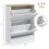 (White, Engineered Wood) Two Flip Drawer Shoe Cabinet - White 3
