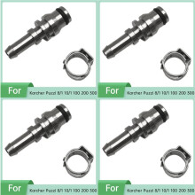 4X Stainless Steel Nipple Connector for Puzzi 8/1 10/1 100 200 300 Spray Cleaning Machine Replacement Connector