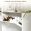 (White, Engineered Wood) Two Flip Drawer Shoe Cabinet - White 5