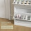 (White, Engineered Wood) Two Flip Drawer Shoe Cabinet - White 6