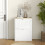 (White, Engineered Wood) Two Flip Drawer Shoe Cabinet - White 8