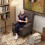 (Brown, Linen) Retro Wingback Accent Chair, Brown Tufted 8