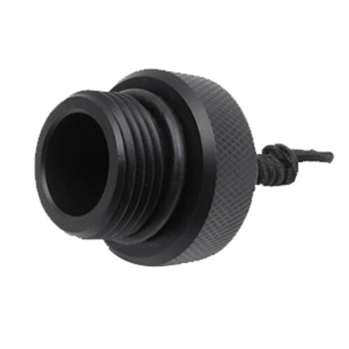 2X Dust Plug Attach with Rope Diving Dust Cap for Scubas Tanks Valves End Cap Diving Dust Cap Dive Accessory Black 1