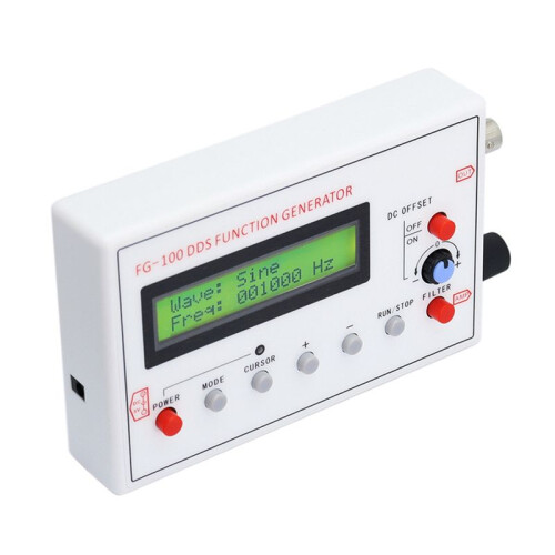 FG-100 DDS Function Signal Generator Frequency Counter 1Hz - 500Khz Sine Frequency with BNC Cable 2