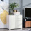 High Gloss White Sideboard with Push-Open Drawers 8