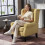 (Yellow, Flannelette) Yellow Wingback Accent Chair, Retro Tufted 2