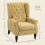 (Yellow, Flannelette) Yellow Wingback Accent Chair, Retro Tufted 3