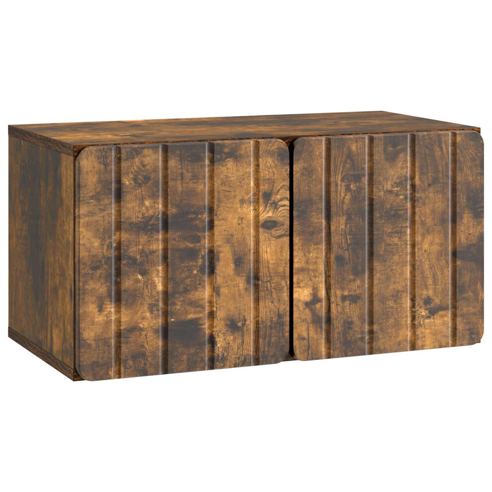 Vidaxl Wall-Mounted Tv Cabinet Smoked Oak 59.5 X 31 X 30 Cm