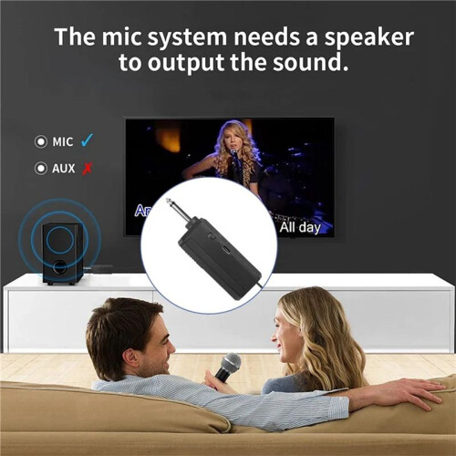 2X New Wireless Dual Handheld VHF Dynamic Microphone Karaoke Microphone with Receiver 2