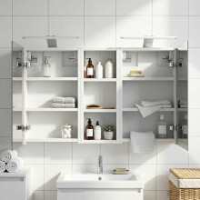 vidaXL Badezimmerschrank-Set 3 stk. 80 x 10,5 x 50 cm Holzwerkstoff