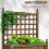 Wood Garden Planter with Trellis, Brown 4