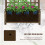 Wood Garden Planter with Trellis, Brown 5