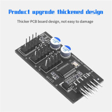 6X Conector de Concentrador USB de 9 Pines Divisor USB 1 A 3 USB2.0 Cable de Placa de Cabecera de 9 Pines para Refrigeración por Agua