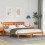 VidaXL vidaXL Bed Frame Brown 140 x 200 cm Solid Pine Wood 1