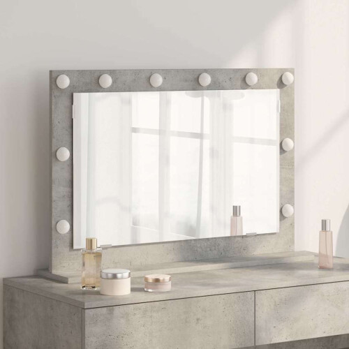 VidaXL vidaXL Vanity Mirror Rectangular Concrete Grey 80 x 55 x 18 cm