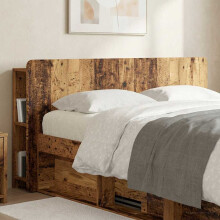 vidaXL Headboard Cabinet with Storage Old Wood Engineered Wood