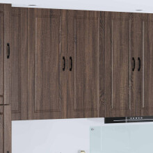 vidaXL Wall Cabinet PORTO Brown Oak 40 x 31 x 100 cm Engineered Wood