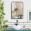 Modern Square Wall Mirror with Shelf, 70x50cm, Black 2