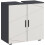 (LIGHT GREY, Engineered Wood) Under Sink Bathroom Cabinet - Light Grey, 10x20cm U-Cut 1