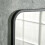 Modern Square Wall Mirror with Shelf, 70x50cm, Black 7